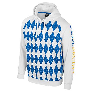 Men's Colosseum White UCLA Bruins The Dealio Raglan Pullover Hoodie