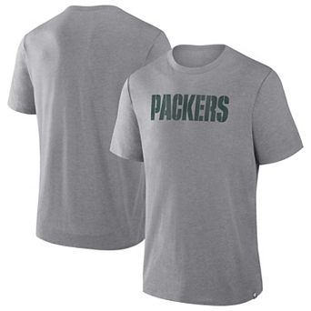 Men's Fanatics Heather Gray Green Bay Packers Tri-Blend T-Shirt