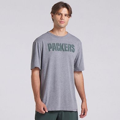 Men's Fanatics Heather Gray Green Bay Packers Tri-Blend T-Shirt