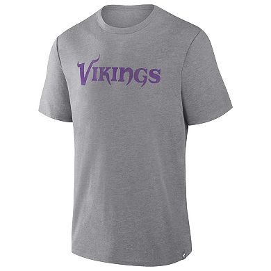 Men's Fanatics Heather Gray Minnesota Vikings Tri-Blend T-Shirt