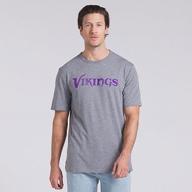 Men's Fanatics Heather Gray Minnesota Vikings Tri-Blend T-Shirt