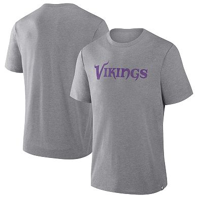 Men's Fanatics Heather Gray Minnesota Vikings Tri-Blend T-Shirt