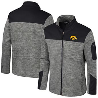 Men's Colosseum Gray/Black Iowa Hawkeyes Guard Full-Zip Jacket