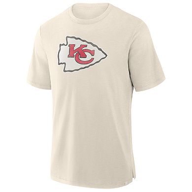 Men's Fanatics Cream Kansas City Chiefs Slub T-Shirt