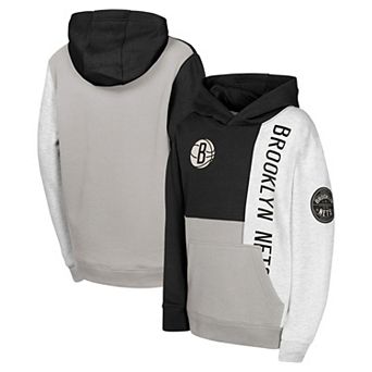 Youth Black Brooklyn Nets Splash Pullover Hoodie