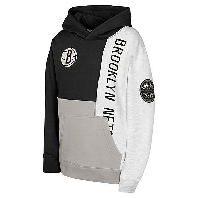 Youth Black Brooklyn Nets Splash Pullover Hoodie