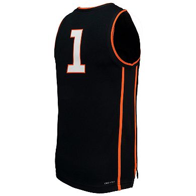 Men's Nike #1 Black Oklahoma State Cowboys Replica Basketball Jersey