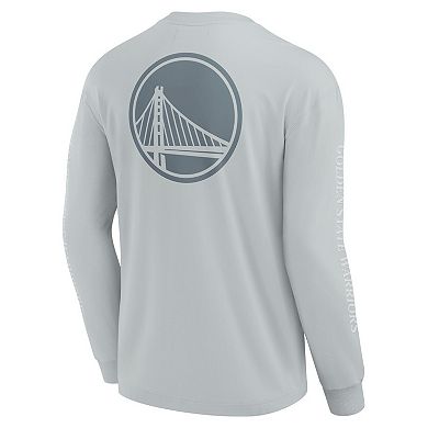 Men's Fanatics Gray Golden State Warriors Elements Strive Long Sleeve T-Shirt
