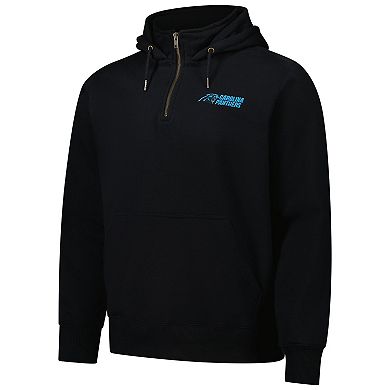 Unisex Dunbrooke Black Carolina Panthers Defender Quarter-Zip Hoodie