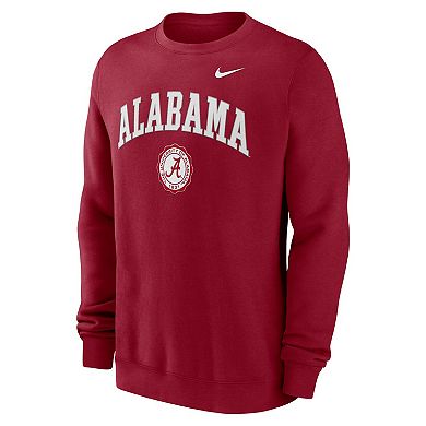 Men's Nike Crimson Alabama Crimson Tide Arched Seal Pullover Sweatshirt