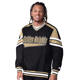 Men's Starter Black Vegas Golden Knights Reliver I V-Neck Pullover Sweatshirt