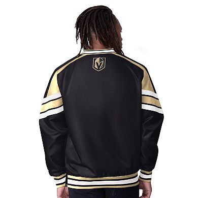 Men's Starter Black Vegas Golden Knights Reliver I V-Neck Pullover Jacket
