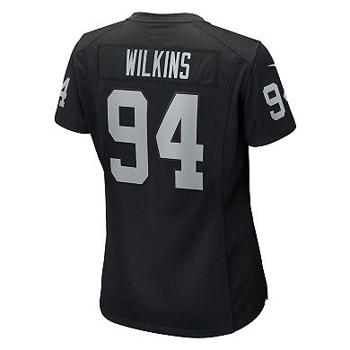 Women's Nike Christian Wilkins Black Las Vegas Raiders Team Game Jersey