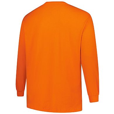 Men's Profile Orange San Francisco Giants Big & Tall Two-Hit Long Sleeve T-Shirt