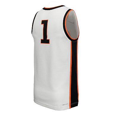 Men's Nike #1 White Oklahoma State Cowboys Replica Basketball Jersey