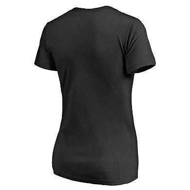 Women's Black Chicago Bulls Team Pride Wordmark V-Neck T-Shirt