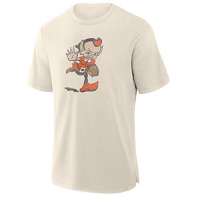 Men's Fanatics Cream Cleveland Browns Slub T-Shirt