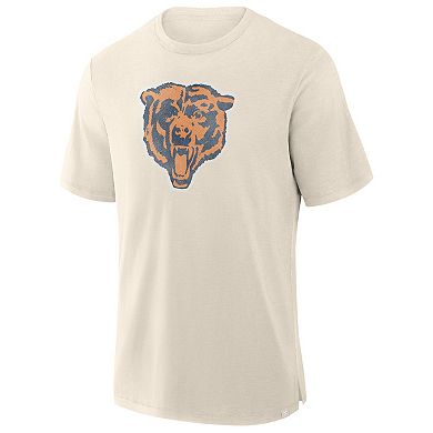 Men's Fanatics Cream Chicago Bears Slub T-Shirt