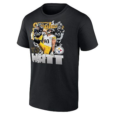 Men's Fanatics T.J. Watt Black Pittsburgh Steelers Notorious Player Graphic T-Shirt