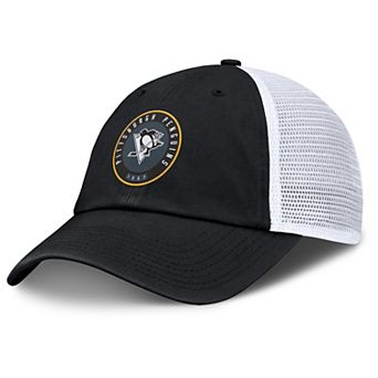 Men's Fanatics Black/White Pittsburgh Penguins Averie Trucker Adjustable Hat