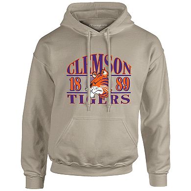 Men's Tan Clemson Tigers Upper Arch Letters Pullover Hoodie