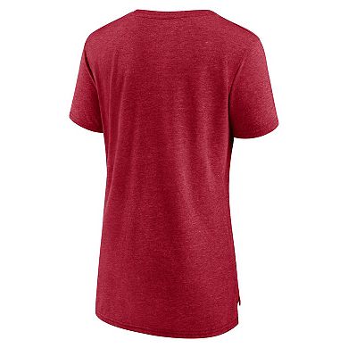 Women's Fanatics Crimson Oklahoma Sooners True Classics Break It Down Tri-Blend T-Shirt