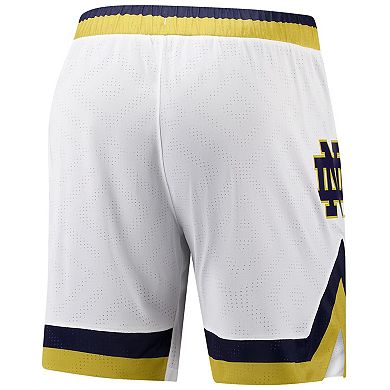 Men's Under Armour White Notre Dame Fighting Irish Replica Basketball Shorts
