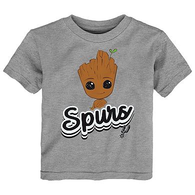 Toddler Heather Gray San Antonio Spurs Two-Piece Guardians Of The Galaxy T-Shirt Set