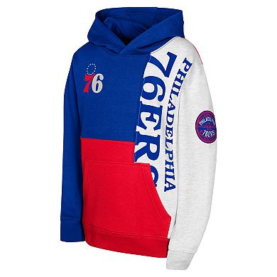Youth Royal Philadelphia 76ers Splash Pullover Hoodie