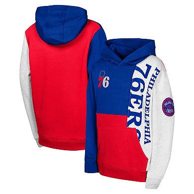 Youth Royal Philadelphia 76ers Splash Pullover Hoodie