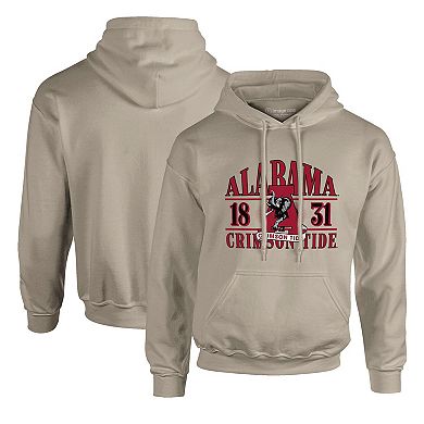 Men's Tan Alabama Crimson Tide Upper Arch Letters Pullover Hoodie