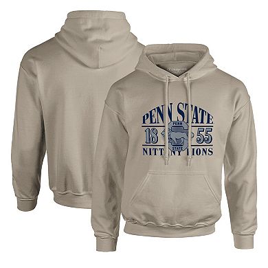 Men's Tan Penn State Nittany Lions Upper Arch Letters Pullover Hoodie