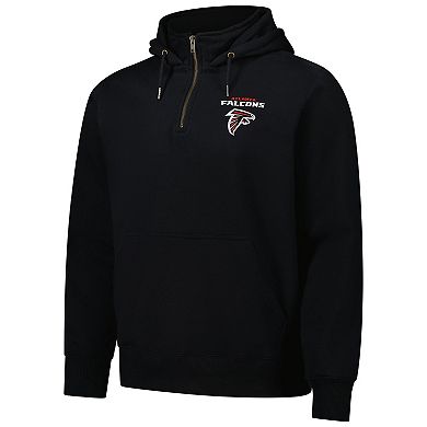 Unisex Dunbrooke Black Atlanta Falcons Defender Quarter-Zip Hoodie