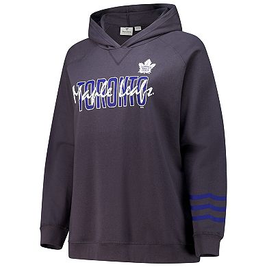 Women's Fanatics Charcoal Toronto Maple Leafs Plus Size Lightweight Fleece Pullover Hoodie