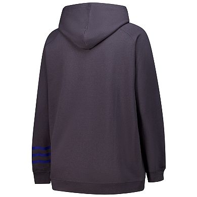 Women's Fanatics Charcoal Toronto Maple Leafs Plus Size Lightweight Fleece Pullover Hoodie