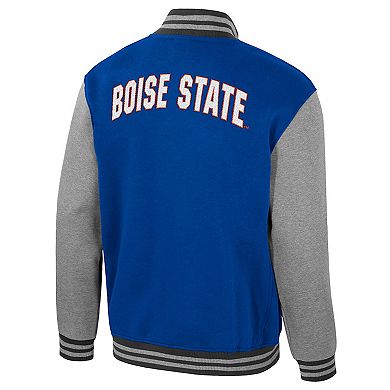 Men's Colosseum Royal Boise State Broncos Ambi-Turner Full-Zip Varsity Jacket