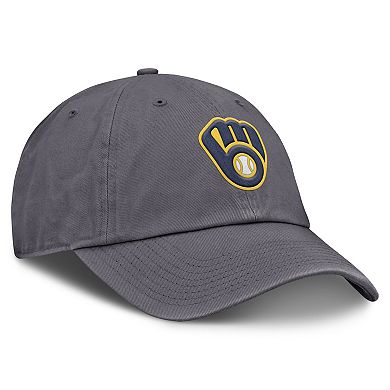 Men's Nike Gray Milwaukee Brewers Club Adjustable Hat