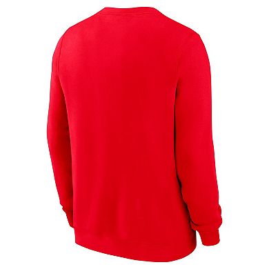 Men's Nike Scarlet Ohio State Buckeyes Arched Seal Pullover Sweatshirt