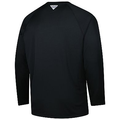 Men's Columbia Black Georgia Bulldogs Big & Tall Terminal Tackle Omni-Shade Long Sleeve T-Shirt
