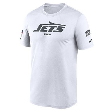 Men's Nike White New York Jets 2024 Salute To Service Legend Performance T-Shirt