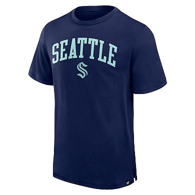 Men's Fanatics Navy Seattle Kraken Elevated Pima T-Shirt