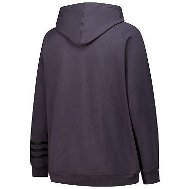 Women's Fanatics Charcoal Pittsburgh Penguins Plus Size Lightweight Fleece Pullover Hoodie