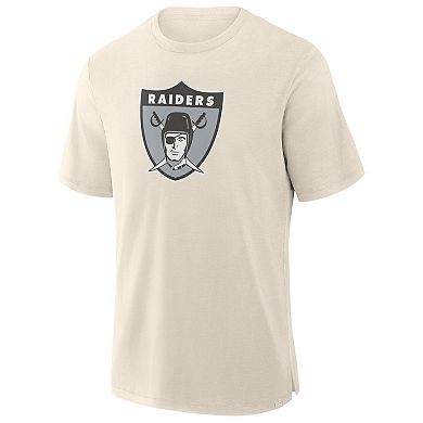 Men's Fanatics Cream Las Vegas Raiders Slub T-Shirt