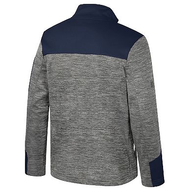 Men's Colosseum Gray/Navy Arizona Wildcats Guard Full-Zip Jacket