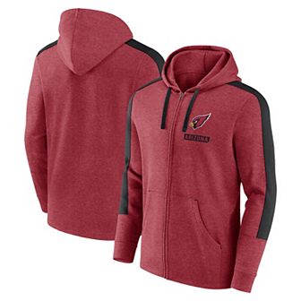 Men's Fanatics Heather Cardinal Arizona Cardinals Gains Full-Zip Hoodie