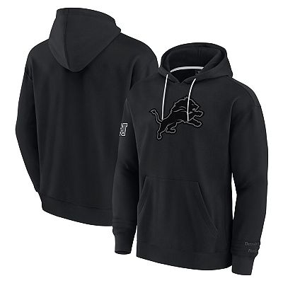 Men s Fanatics Black Detroit Lions Elements Pace Fleece Pullover Hoodie