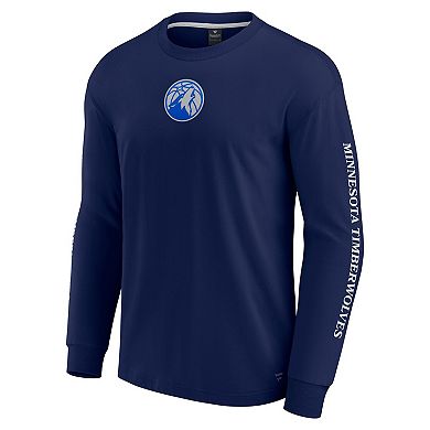 Men's Fanatics Navy Minnesota Timberwolves Elements Strive Long Sleeve T-Shirt