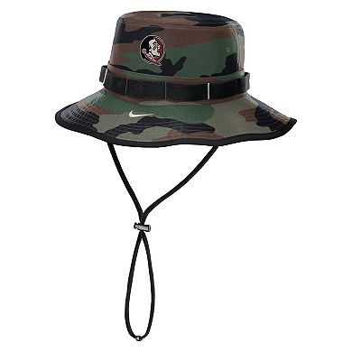 Men's Nike Camo Florida State Seminoles 2024 Military Appreciation Apex Bucket Hat