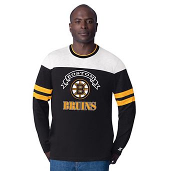 Men's Starter Black Boston Bruins Blitz Durene Long Sleeve T-Shirt