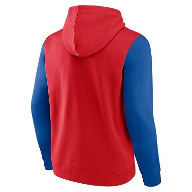 Men's Fanatics Red Philadelphia Phillies Outline Fleece Pullover Hoodie
